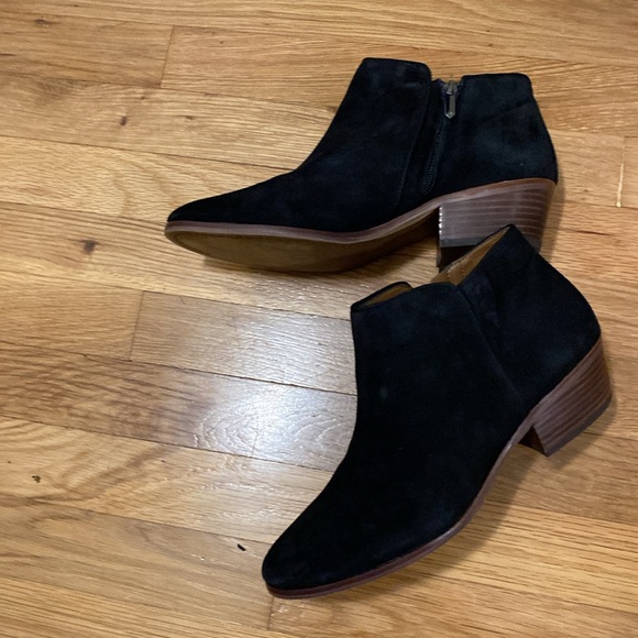 Sam Edelman Black Suede Ankle Boots size 10 - Picture 4 of 6